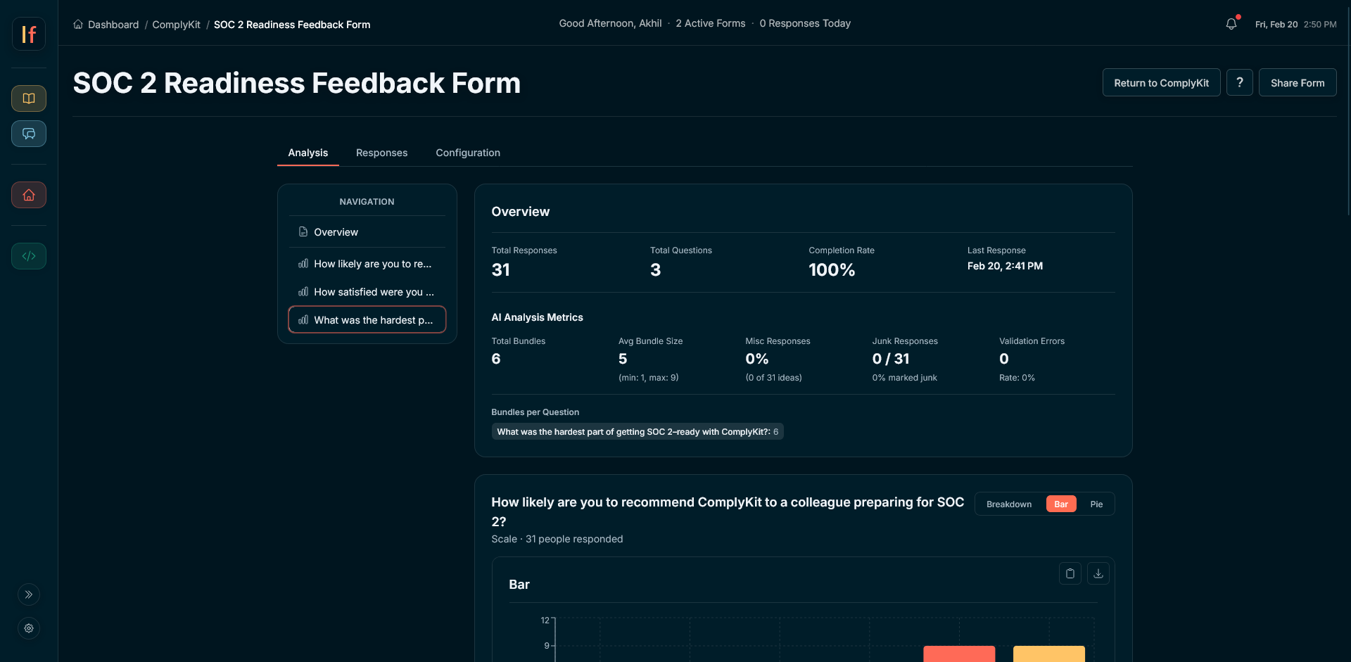Step 3: Get Your Results - lumeforms form analysis results